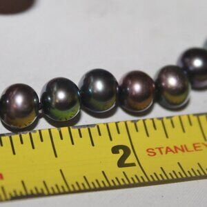 14K FIC Finest in Cut 22" AAA Freshwater Peacock Pearl Pearls Strand Necklace